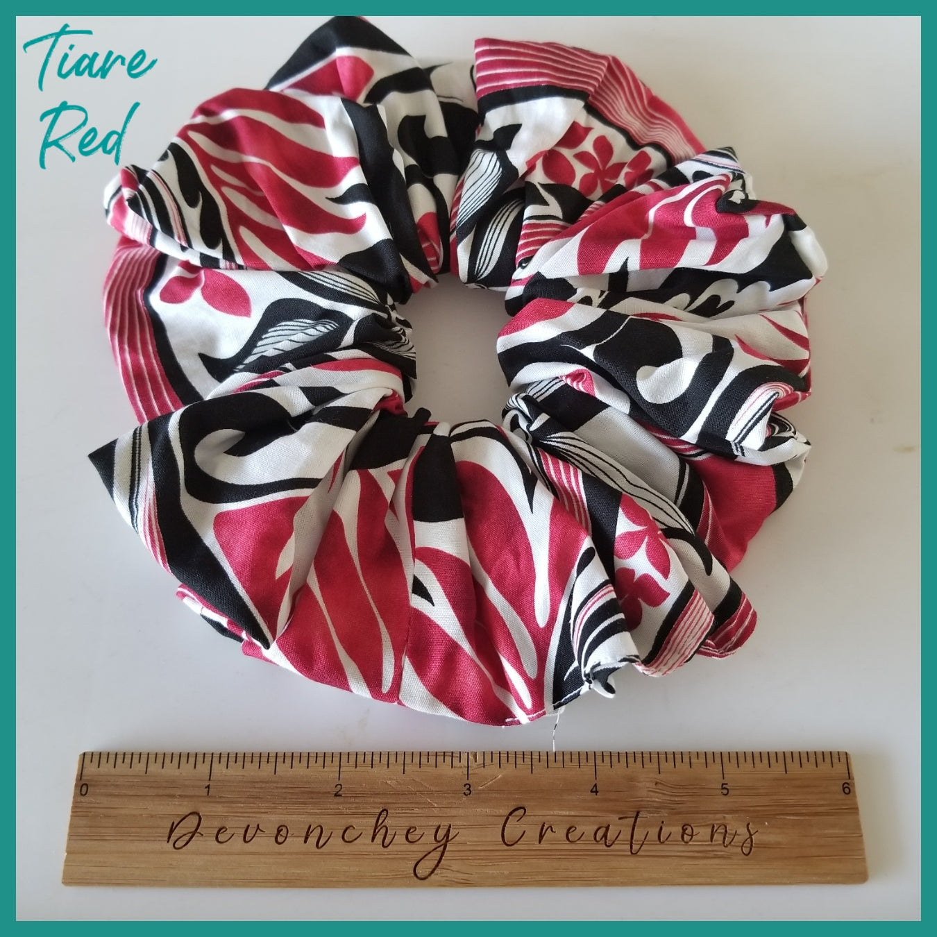 Giant Hawaiian Scrunchie, Tiare Red XL Scrunchie