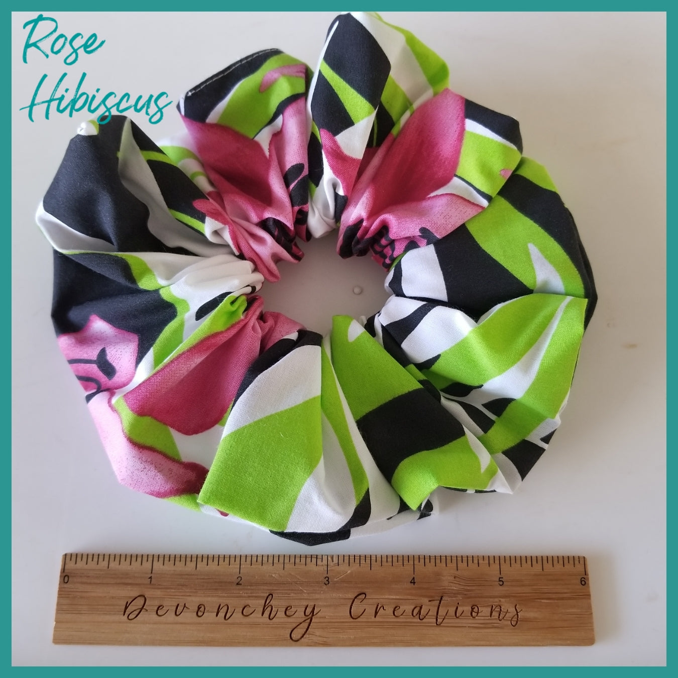 Giant Hawaiian Scrunchie, Rose Hibiscus XL Scrunchie