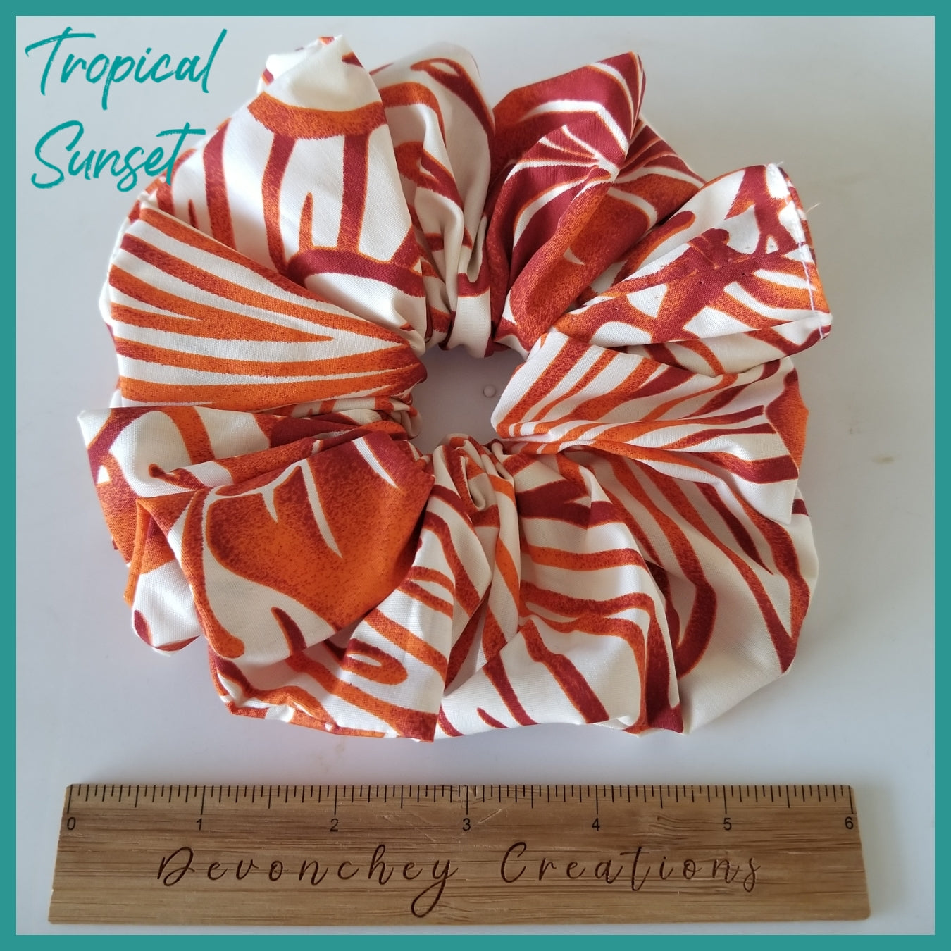 Giant Hawaiian Scrunchie, Tropical Sunset XL Scrunchie