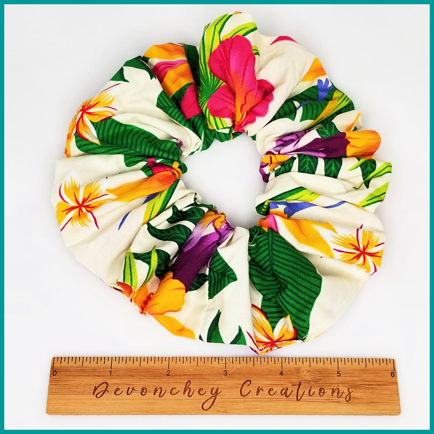 Giant Hawaiian Scrunchie, Tropical Gardens XL Scrunchie