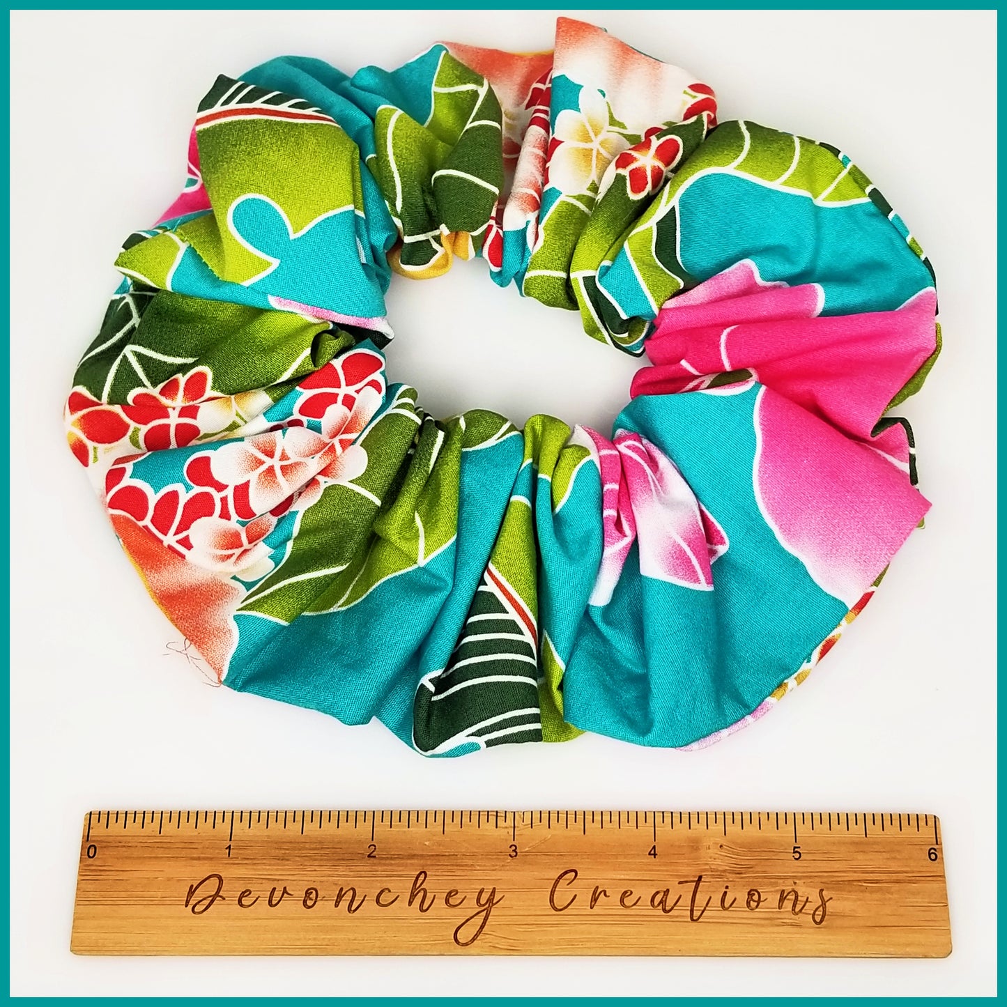 Giant Hawaiian Scrunchie, Sunday Morning Garden XL Scrunchie