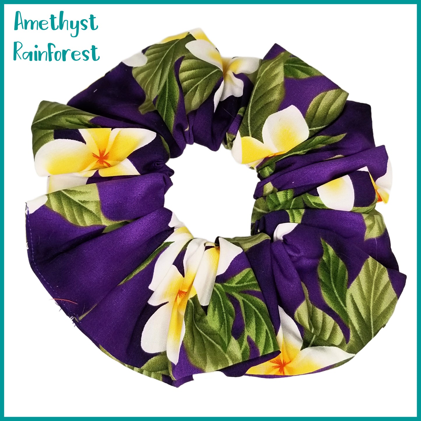 Giant Hawaiian Scrunchie, Amethyst Rainforest XL Scrunchie