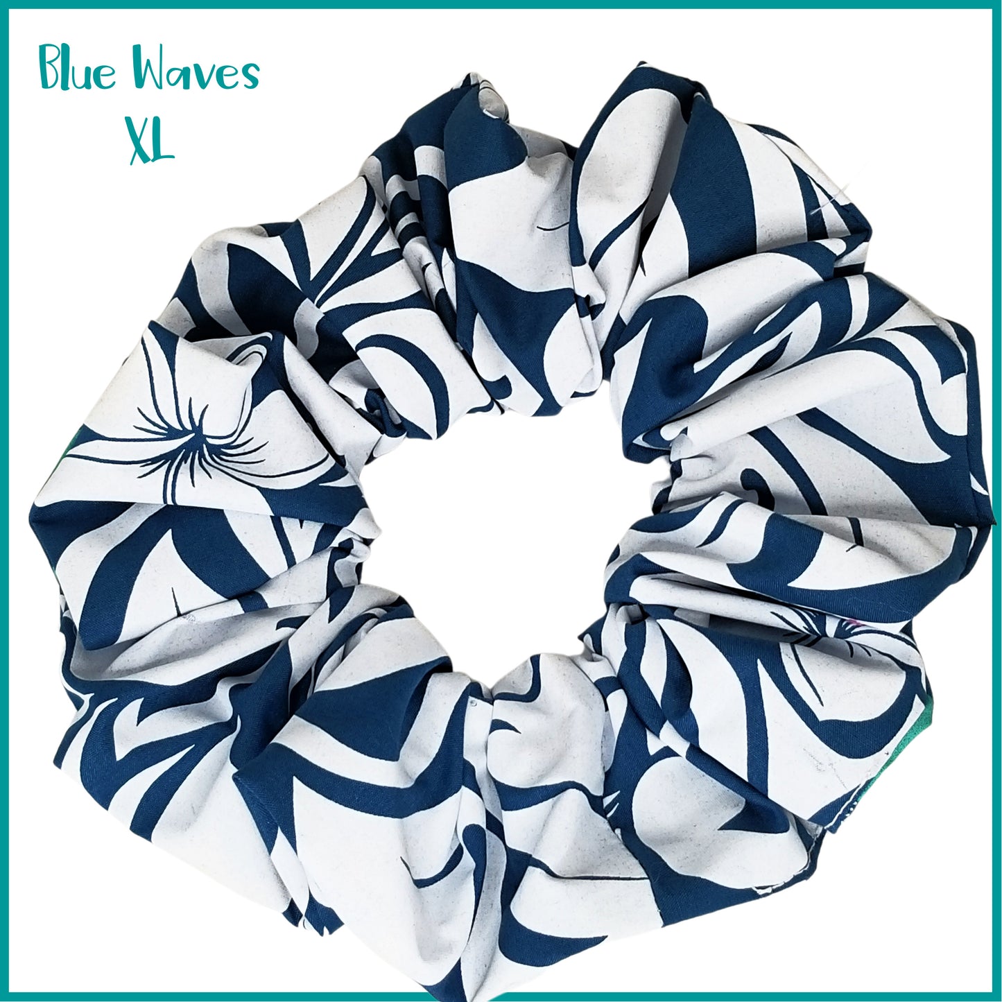 Giant Hawaiian Scrunchie, Midnight Waves XL Scrunchie