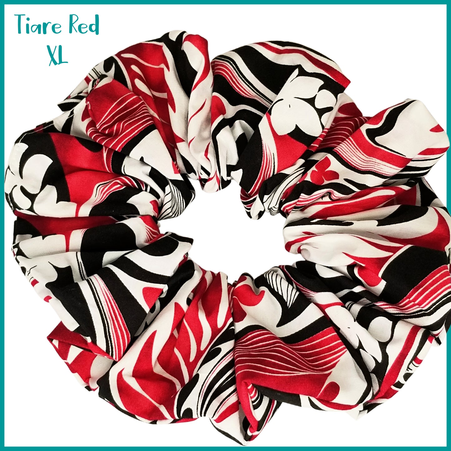 Giant Hawaiian Scrunchie, Tiare Red XL Scrunchie