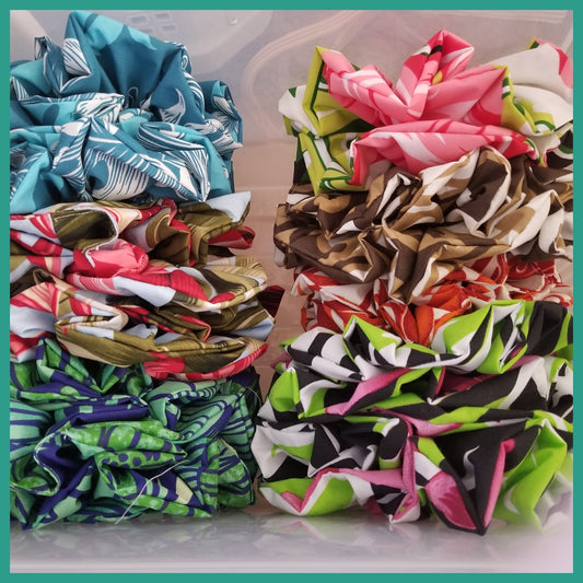 Assorted Giant Tropical Scrunchies