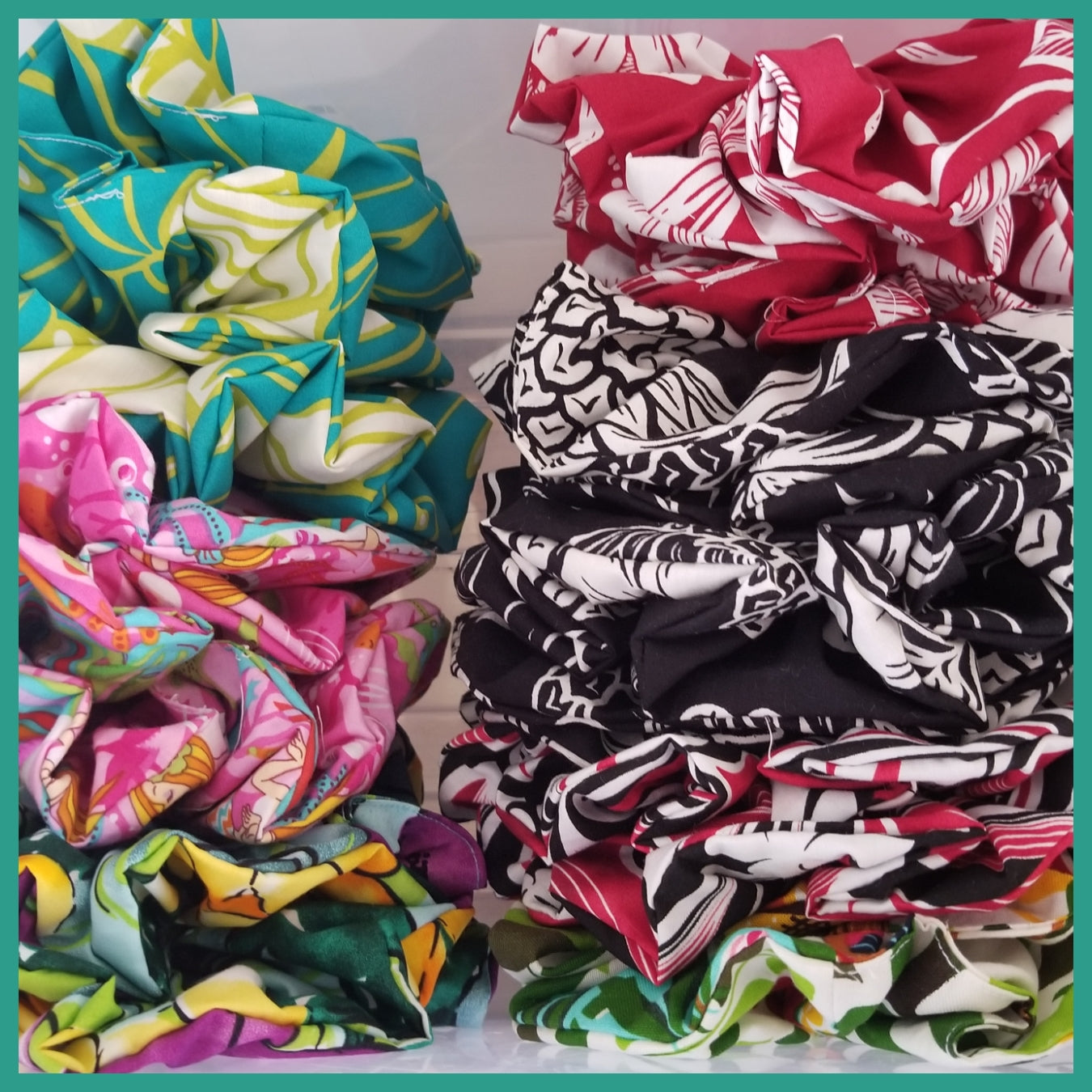 Giant Hawaiian Scrunchie, Twilight Florals XL Scrunchie