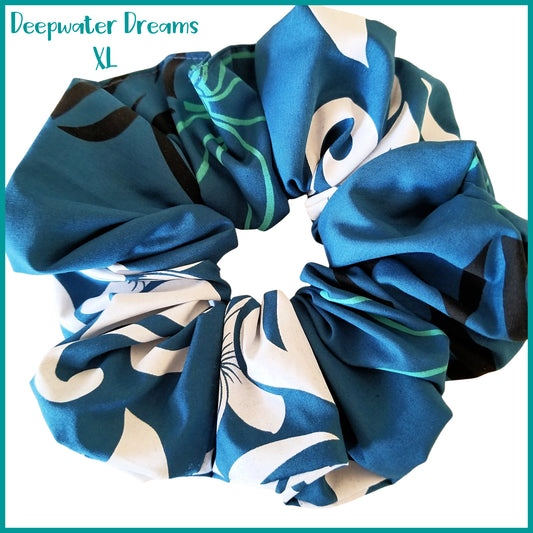 Giant Hawaiian Scrunchie, Deepwater Dreams XL Scrunchie