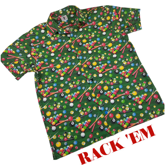 Rack 'Em Button Up Billiards Shirt - CUSTOM