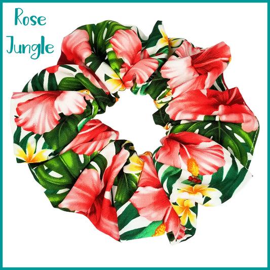 Giant Hawaiian Scrunchie, Rose Jungle XL Scrunchie