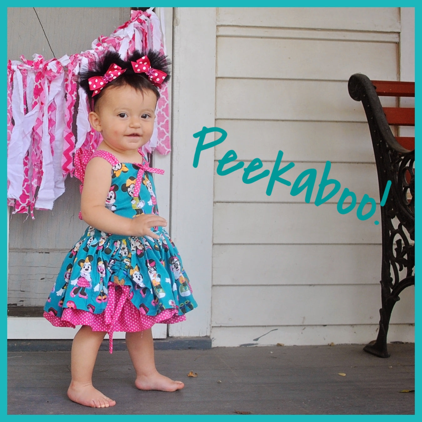 Hawaiian Dress with Peekaboo Skirt and Tie Back For Girls and Toddlers